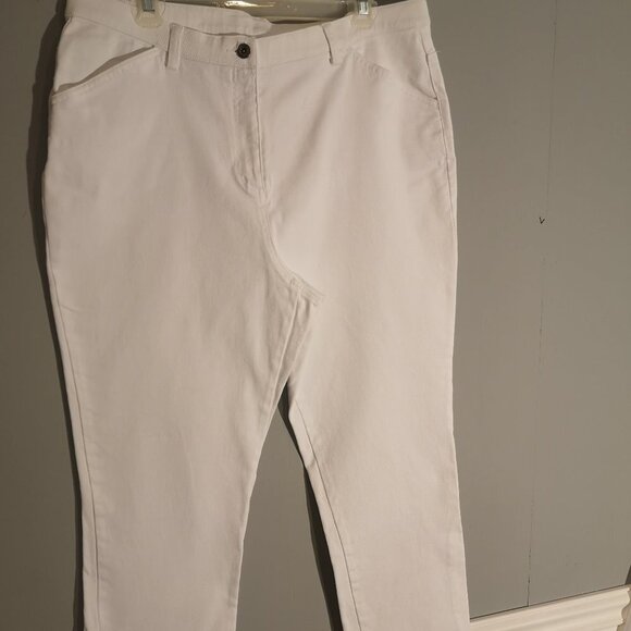 TanJay Ladies Size 16 Petite White Jean 2 Piece Suit - Picture 6 of 10